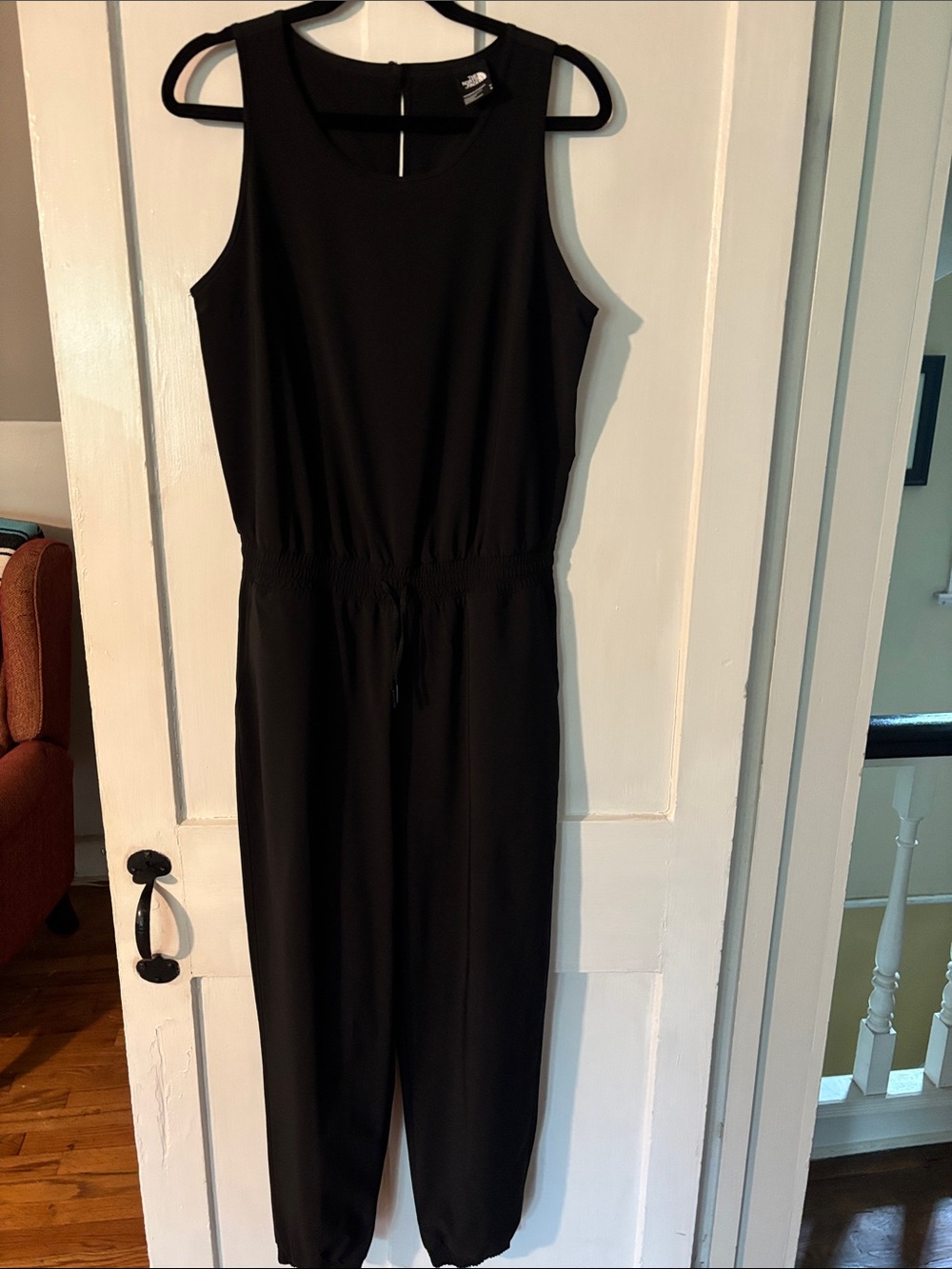 The North Face Black Sleeveless Drawstring-Waist Jumpsuit